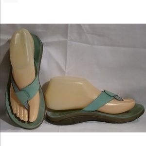 Chaco leather flip flops